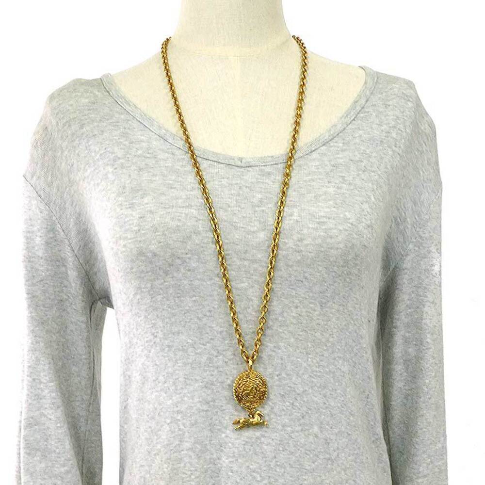 CHANEL Gold Logo Necklace - Picture 10 of 10